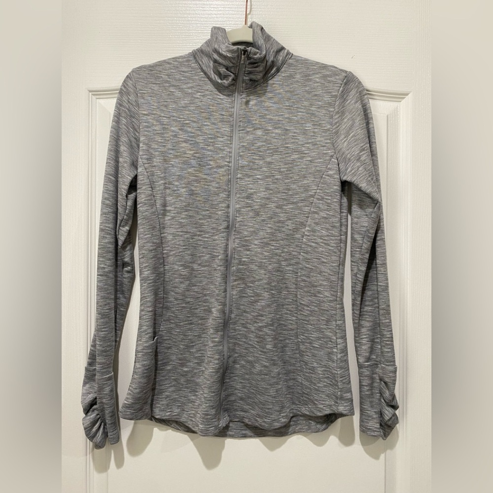 Columbia Women's Heather Gray Full-Zip Sweatshirt